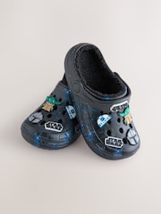 Black Galaxy Star Wars Warm Lined Slipper Clogs - Image 4 of 7