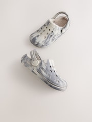 Grey Marble Slippers Clogs - Image 1 of 5