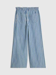 River Island Blue Stripe Pull On Wide Fit Jeans - Image 2 of 4