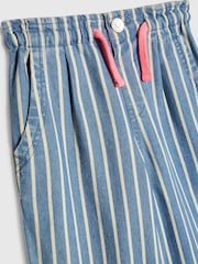 River Island Blue Stripe Pull On Wide Fit Jeans - Image 3 of 4