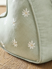 Sage Green Daisy Heart Doorstop - Image 2 of 5