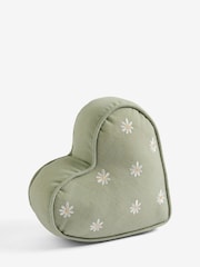 Sage Green Daisy Heart Doorstop - Image 3 of 5