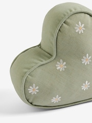 Sage Green Daisy Heart Doorstop - Image 5 of 5