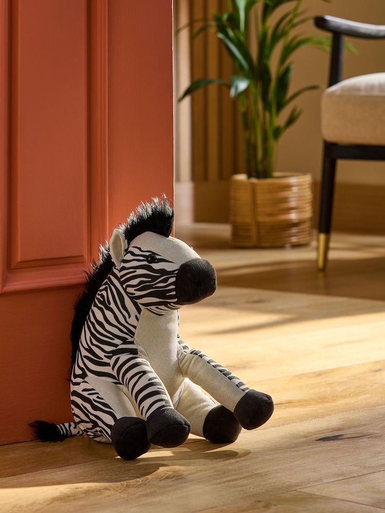 Monochrome Zebra Doorstop - Image 1 of 6