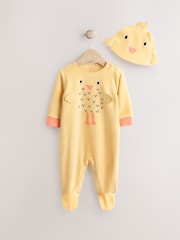 Yellow Chick Baby Sleepsuit & Hat Set (0mths-2yrs) - Image 4 of 10