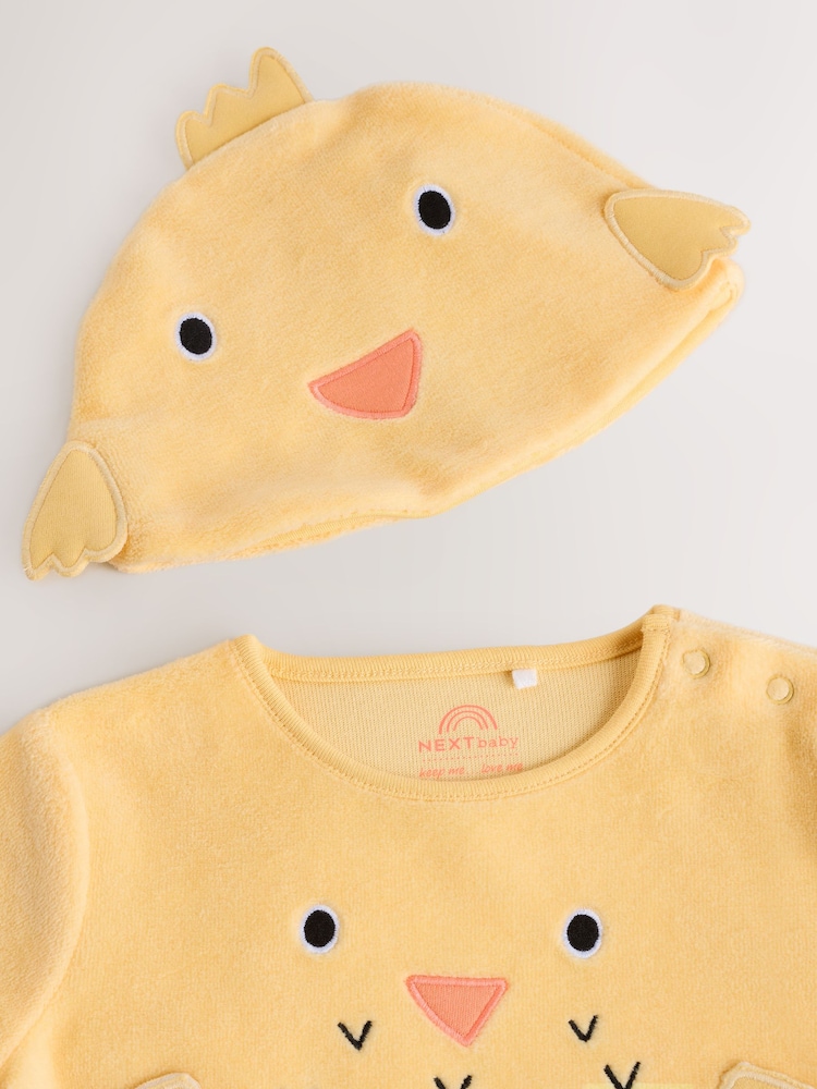 Yellow Chick Baby Sleepsuit & Hat Set (0mths-2yrs) - Image 7 of 10