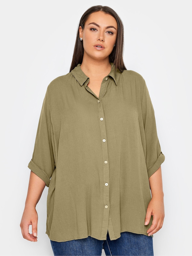 Evans Green Button Through Shirt - Image 1 of 1 Evans Green Button Through Shirt - Image 1 of 1