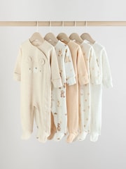 Neutral Bear Character Sleepsuits 5 Pack (0mths-2yrs) (0mths-2yrs) - Image 1 of 10