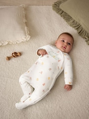 White My First Easter Baby Embroidered Sleepsuit (0-12mths) - Image 1 of 11