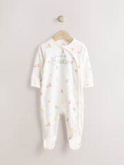 White My First Easter Baby Embroidered Sleepsuit (0-12mths) - Image 4 of 11