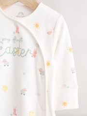 White My First Easter Baby Embroidered Sleepsuit (0-12mths) - Image 6 of 11