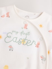 White My First Easter Baby Embroidered Sleepsuit (0-12mths) - Image 7 of 11