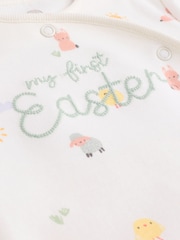 White My First Easter Baby Embroidered Sleepsuit (0-12mths) - Image 8 of 11