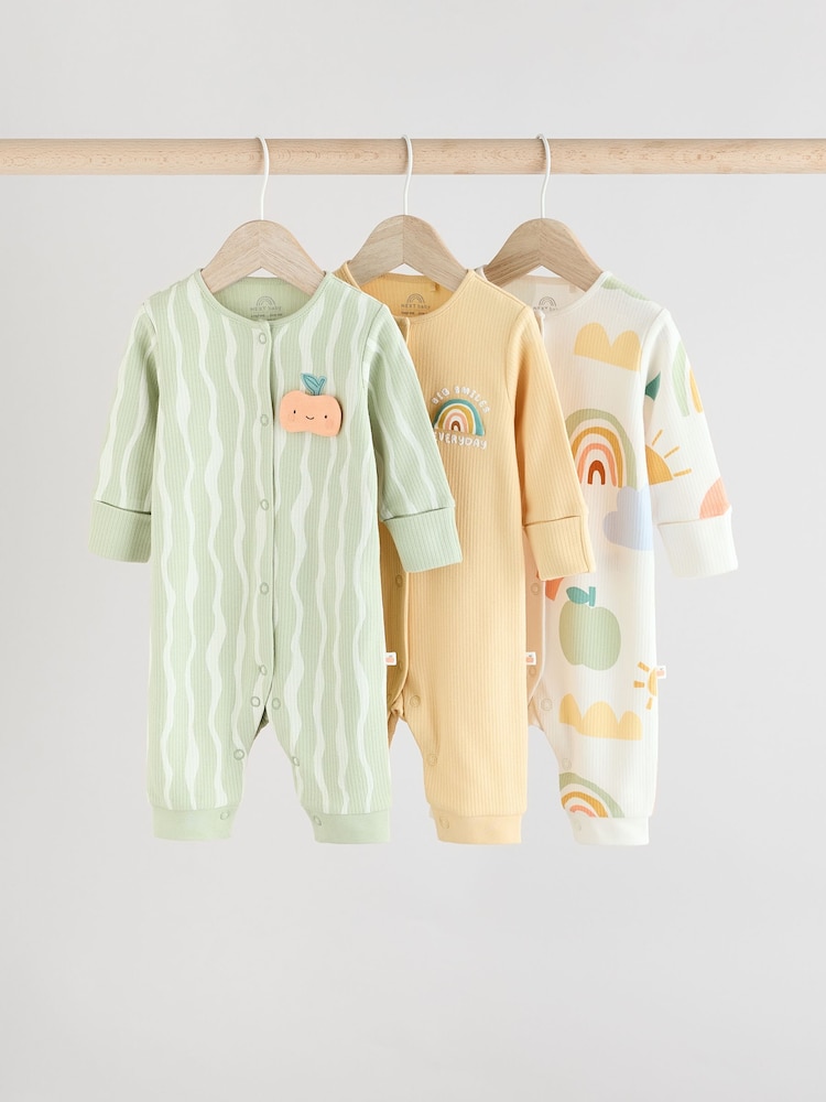 Multicolor - Rainbow Baby Footless Sleepsuits 3 Pack (0mths-3yrs) - Imagen 1 de 13