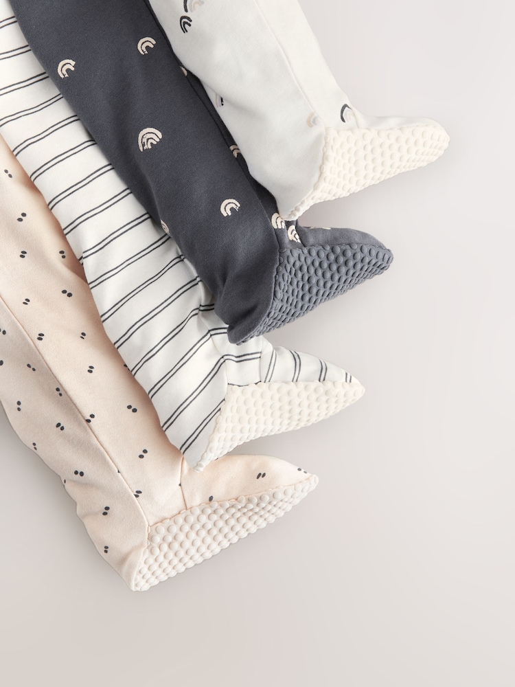 Bela/črna - Two Way Zip dojenček Sleepsuits 4 Pack (0mths-2yrs) (0mths-2yrs) - Slika 14 iz 14 Bela/črna - Two Way Zip dojenček Sleepsuits 4 Pack (0mths-2yrs) (0mths-2yrs) - Slika 14 iz 14