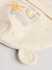 Blanco - Conjunto de gorro y pijama tipo pelele de algodón 100 % para bebé con mensaje "I'm New Here" (0-6 meses) - Imagen 14 de 14