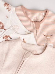 Neutral Hamish Baby 100% Cotton Sleepsuits 3 Pack (0mths-2yrs) - Image 11 of 14