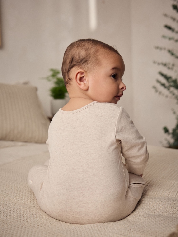 Neutral Hamish Baby 100% Cotton Sleepsuits 3 Pack (0mths-2yrs) - Image 13 of 14