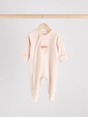 Neutral Hamish Baby 100% Cotton Sleepsuits 3 Pack (0mths-2yrs) - Image 3 of 14