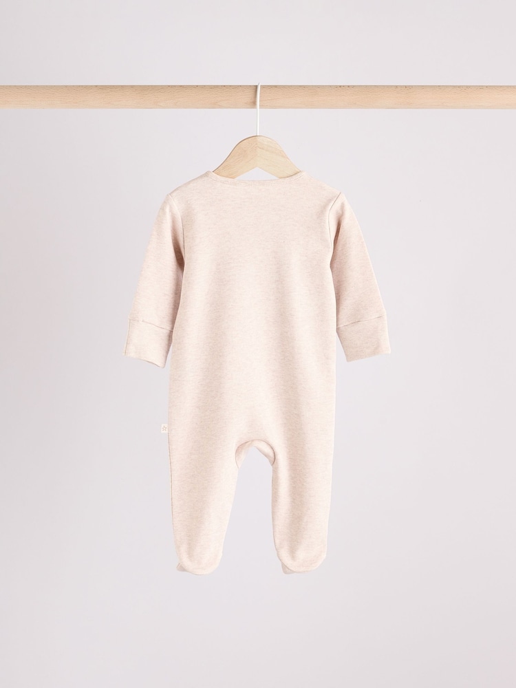 Neutral Hamish Baby 100% Cotton Sleepsuits 3 Pack (0mths-2yrs) - Image 4 of 14
