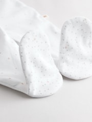 White 100% Cotton Sleepsuits 3 Pack (0-2yrs) - Image 10 of 12