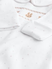 White 100% Cotton Sleepsuits 3 Pack (0-2yrs) - Image 11 of 12