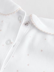 White 100% Cotton Sleepsuits 3 Pack (0-2yrs) - Image 12 of 12