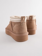 Papuci pentru fete Baker by Ted Baker Cosy Boot Bronz Maro - Image 3 of 6
