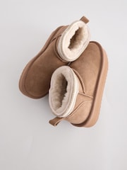 Papuci pentru fete Baker by Ted Baker Cosy Boot Bronz Maro - Image 4 of 6