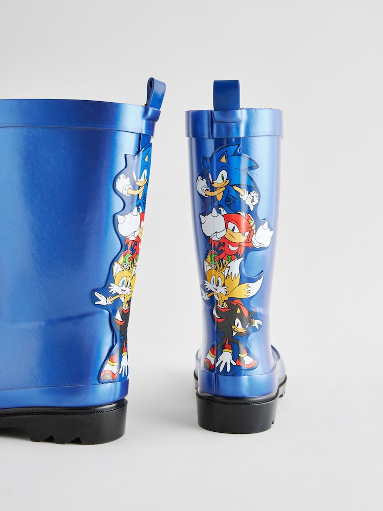 Blue Metallic Sonic Rubber Wellies - Image 5 of 5