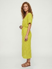 Raffya Green Santorina Knitted Midi Dress - Image 2 of 4
