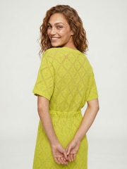 Raffya Green Santorina Knitted Midi Dress - Image 4 of 4