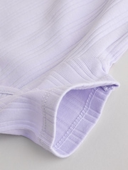 Pink pastels Short Sleeve Rib Baby 100% Cotton Bodysuits 5 Pack - Image 13 of 13