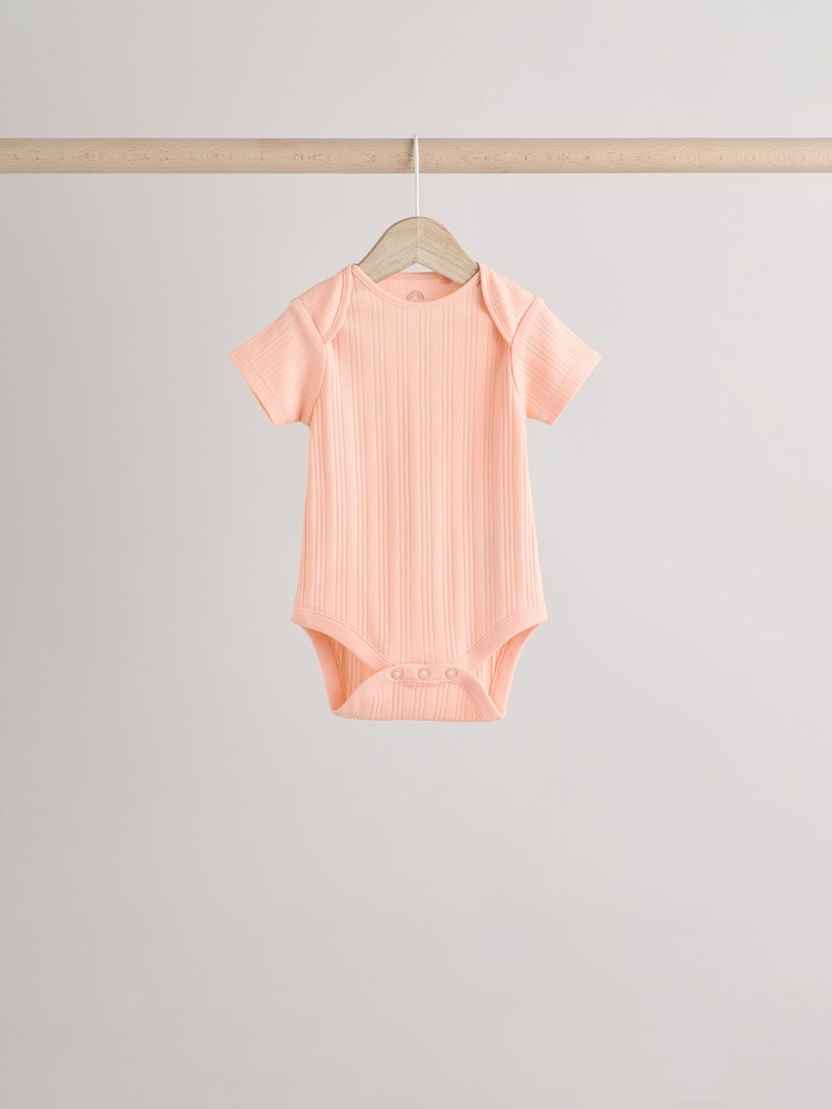 Pink pastels - Body à manches courtes en coton côtelé 100% coton 5 Paquet - Image 8 of 13