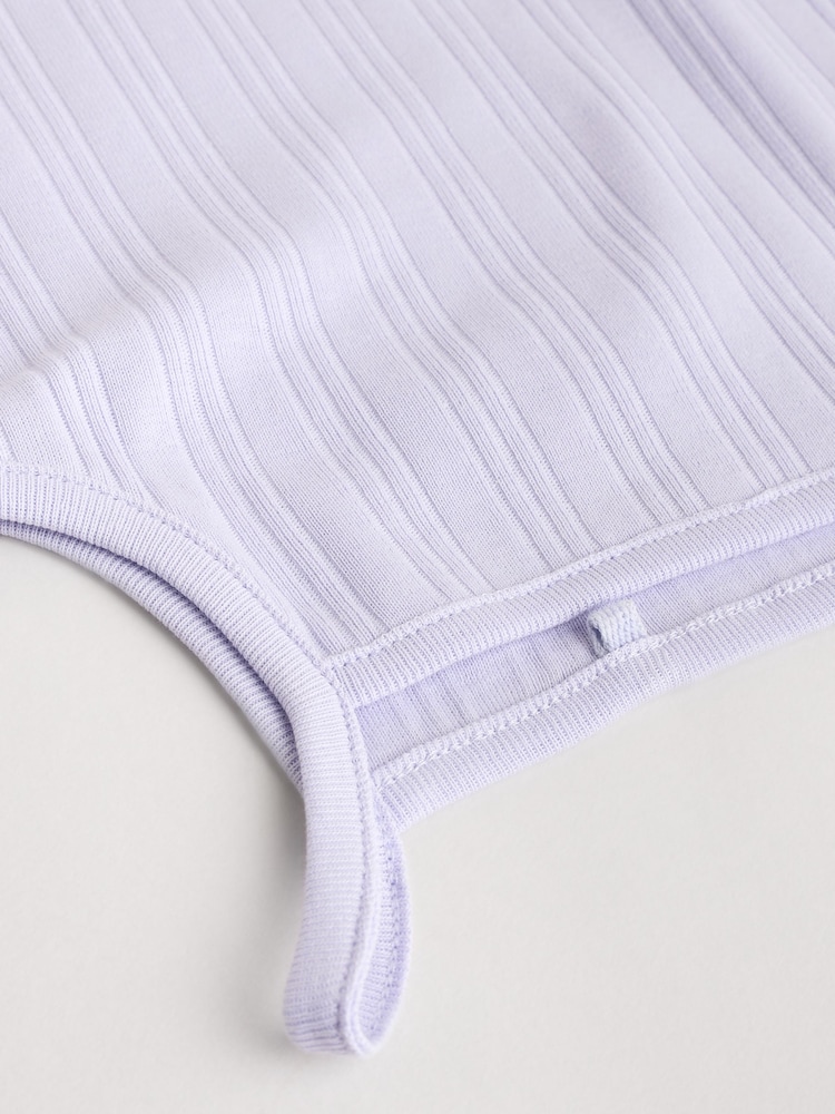 Pale pastels - Débardeur côtelé à bretelles Bébé 100% coton Body 5 Lot - Image 11 of 13