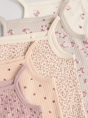 Karamell Floral - Trägerbody Baby, 100 % Baumwollbodys im 5 er-Pack - Image 10 of 11