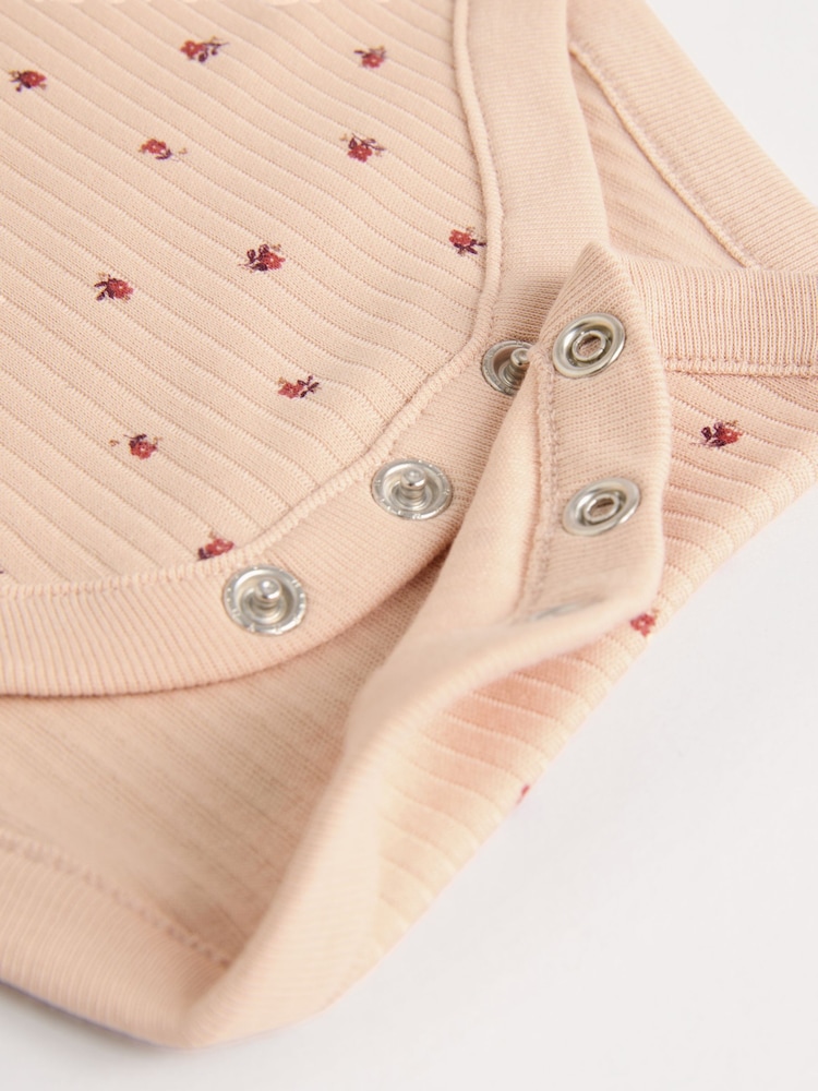 Karamell Floral - Trägerbody Baby, 100 % Baumwollbodys im 5 er-Pack - Image 11 of 11
