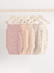 Karamell Floral - Trägerbody Baby, 100 % Baumwollbodys im 5 er-Pack - Image 2 of 11