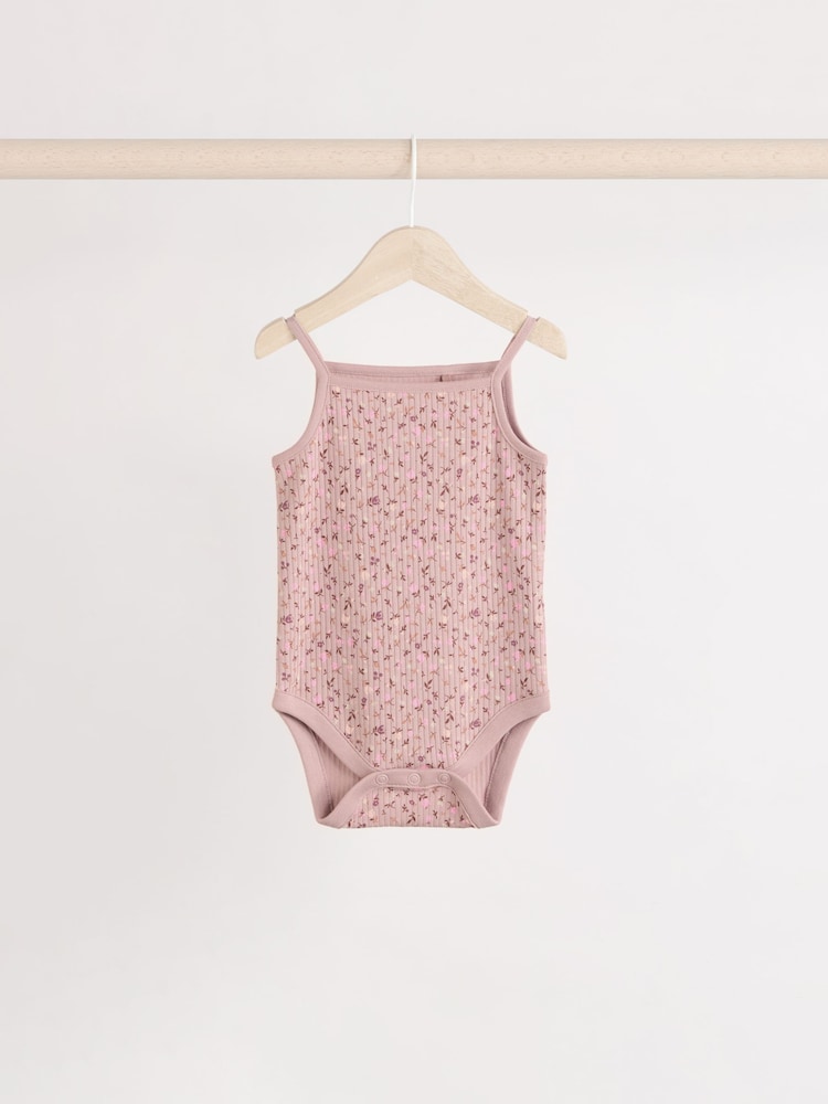 Karamell Floral - Trägerbody Baby, 100 % Baumwollbodys im 5 er-Pack - Image 3 of 11