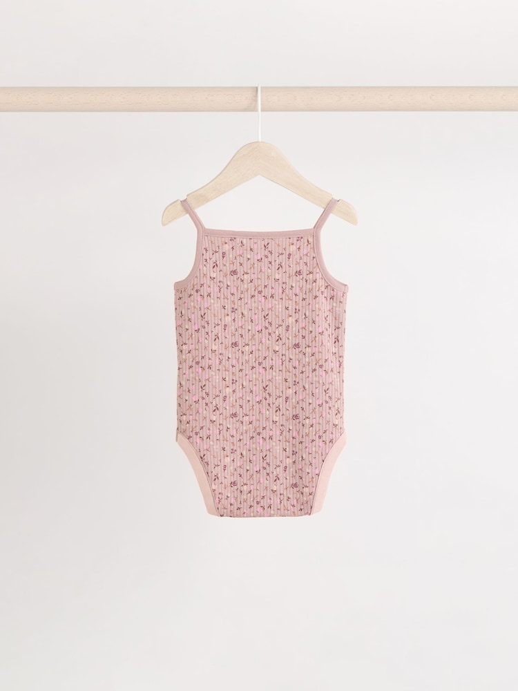 Karamell Floral - Trägerbody Baby, 100 % Baumwollbodys im 5 er-Pack - Image 4 of 11