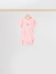 Rózsaszínű egér - 100% Pamut Rövid ujjú Babáknak Body 5 Csomag - 12/ 6 kép