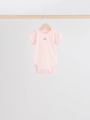 Rózsaszínű egér - 100% Pamut Rövid ujjú Babáknak Body 5 Csomag - 12/ 7 kép