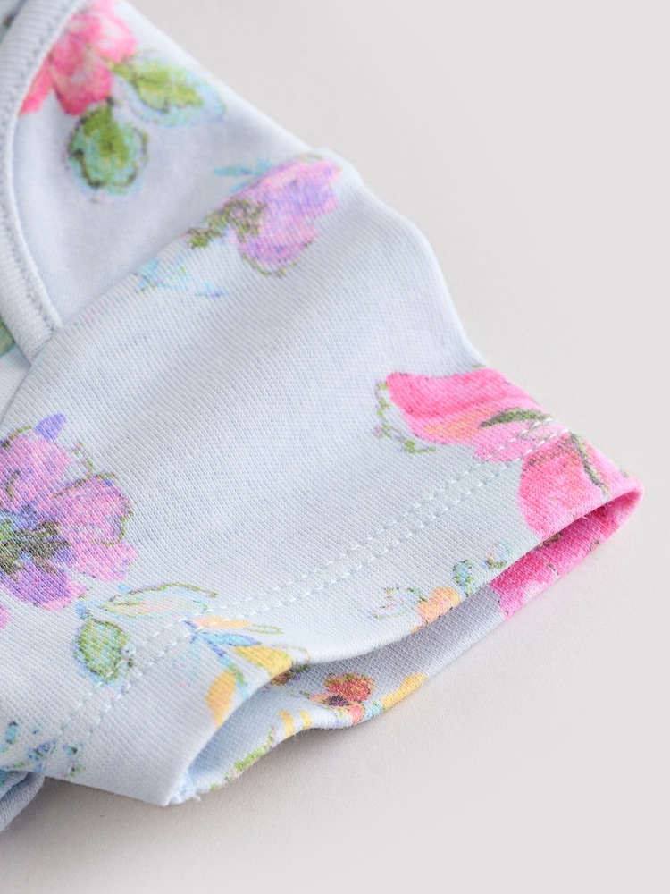 Impression florale rose - Bébé Manches courtes  100% Coton Body 3 Lot - Image 10 of 12