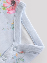 Rózsaszínű Virágos Nyomtatási - Babáknak Rövid ujjú  100% Cotton Body 3 Csomag - 12/ 11 kép