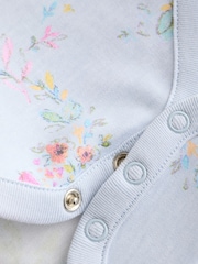 Rózsaszínű Virágos Nyomtatási - Babáknak Rövid ujjú  100% Cotton Body 3 Csomag - 12/ 12 kép