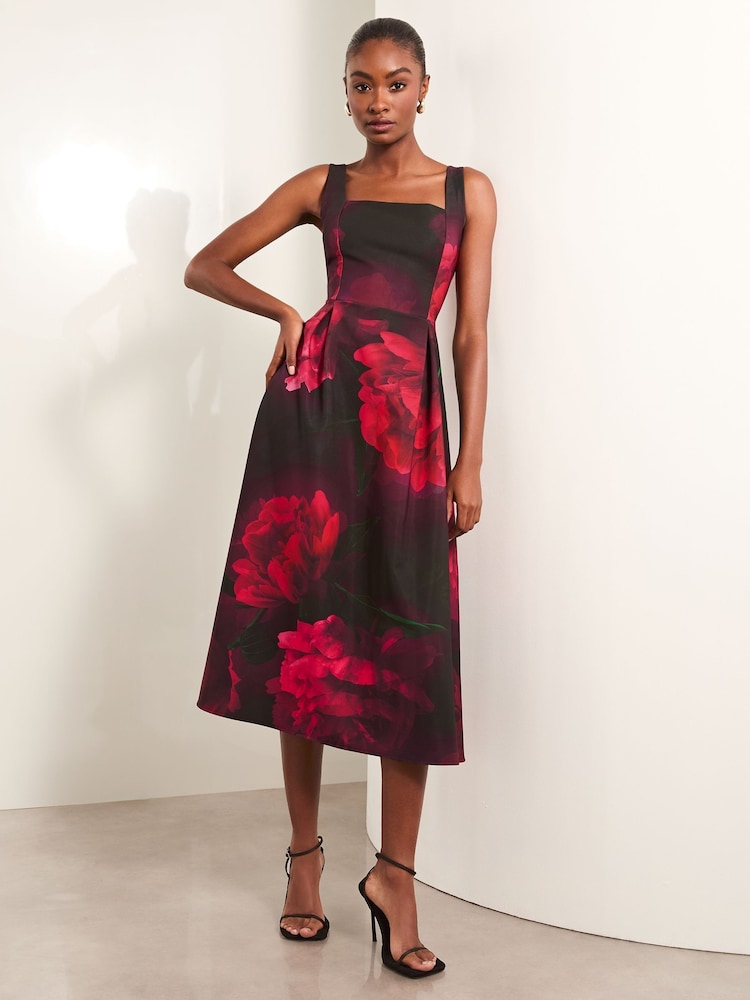 Rochie midi Lipsy cu gât pătrat de bal de absolvire - Image 1 of 4