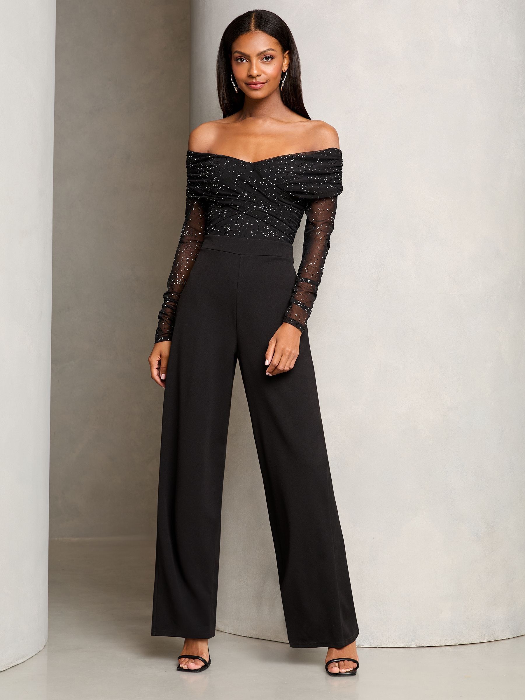 Lipsy glitter jumpsuit top