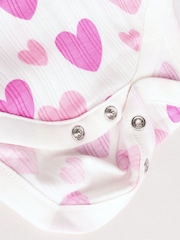 Pink Star Baby Long Sleeve 100% Cotton Bodysuit 5 Pack - Image 11 of 13