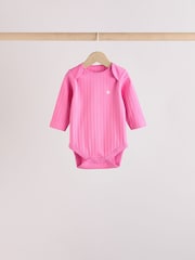 Pink Star Baby Long Sleeve 100% Cotton Bodysuit 5 Pack - Image 5 of 13