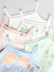 Blue Floral Baby Strappy Vest Bodysuits 5 Pack - Image 10 of 13